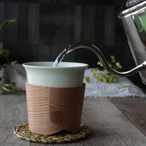 博多曲物で包む teacup「Haori Cup」